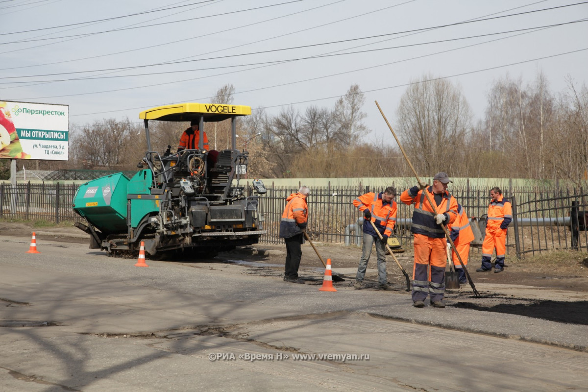 Более 3000 кв. м. дорог и тротуаров отремонтировано в Нижнем Новгороде за сутки