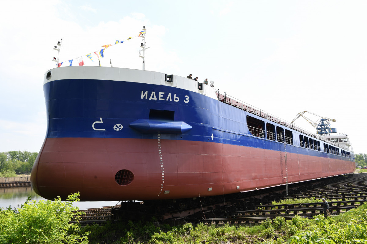 Сухогруз «Идель-3» спустили на воду на заводе «Красное Сормово»