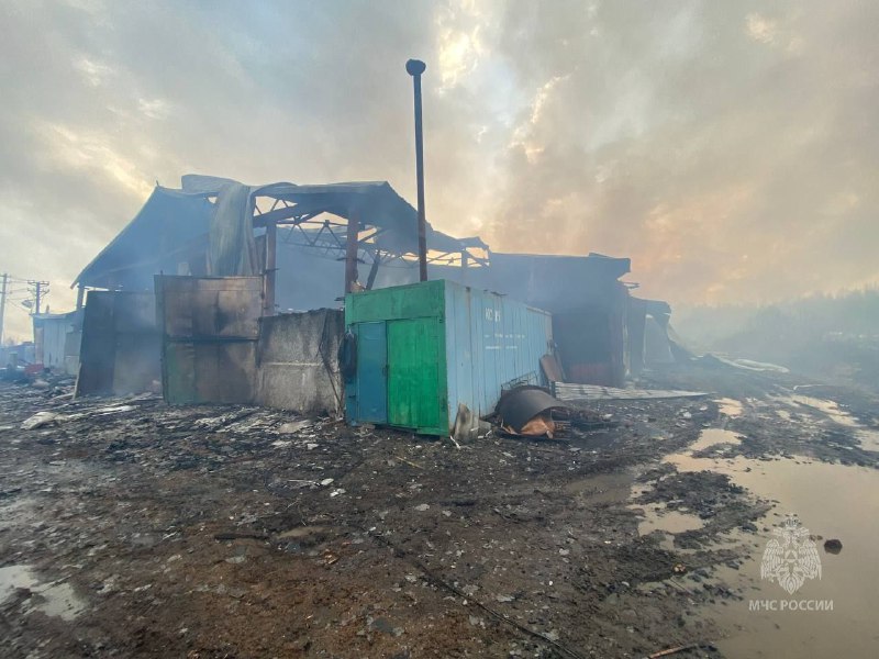 Производственный ангар сгорел в Воскресенском округе 19 апреля